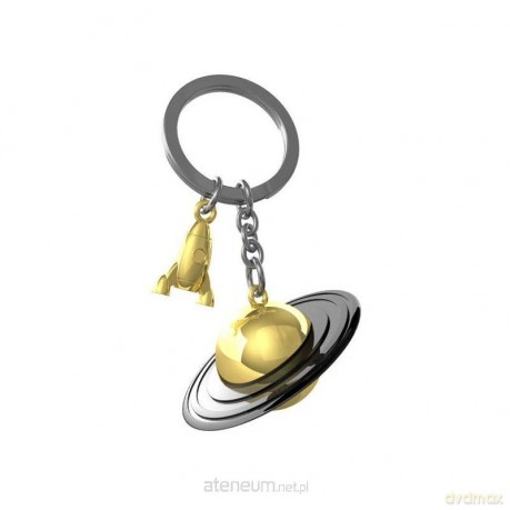 Brelok do kluczy 3D Saturn z rakietą
