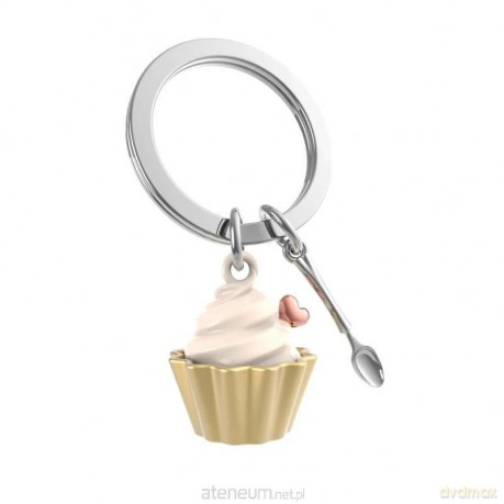 Brelok do kluczy 3D babeczka muffin z łyżeczką
