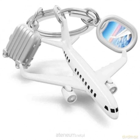 Brelok do kluczy 3D samolot, bagaż i iluminator