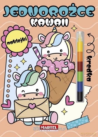 Modułowa kredka. Kawaii jednorożce z naklejkami - Katarzyna Salamon [KSIĄŻKA]