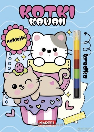 Modułowa kredka. Kawaii kotki z naklejkami - Katarzyna Salamon [KSIĄŻKA]