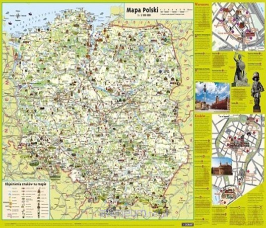 Mapa polski ściennaa dzieci plansza edukacyjna