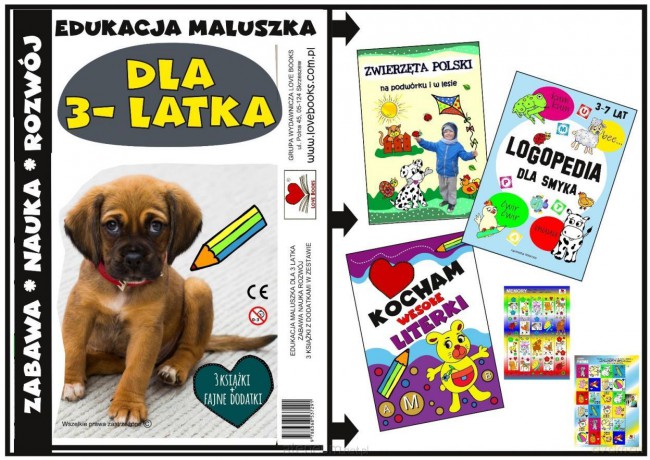 Edukacja maluszka - Zestaw książeka 3 latka [KSIĄŻKA]