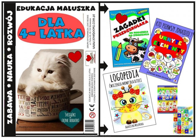 Edukacja maluszka - Zestaw książeka 4 latka [KSIĄŻKA]