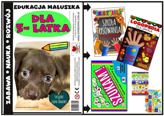 Edukacja maluszka - zestaw książeka 5 latka [KSIĄŻKA]