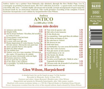 Glen Wilson: Frottole Intavolate [CD]