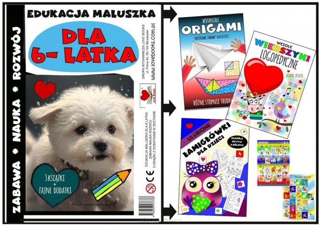Edukacja maluszka - zestawa 6 latka - Love Books [KSIĄŻKA]