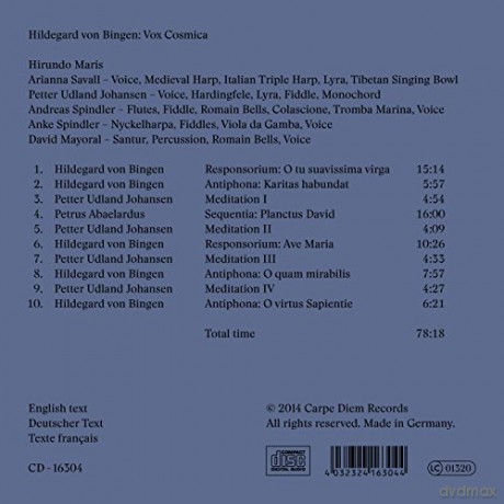 Arianna Savall: Bingen:Vox Cosmica [CD]