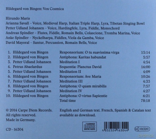 Arianna Savall: Bingen:Vox Cosmica [CD]