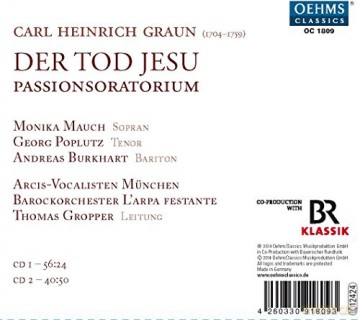 Arcis-Vocalisten München: Graun:Der Tod Jesu [2CD]