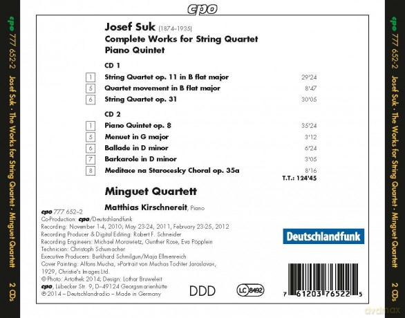 Matthias Kirschnereit: Suk:Complete String Quartets [2CD]