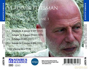 Vladimir Feltsman (piano): Franz Schubert Piano Music Volume 1 [CD]