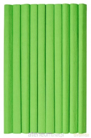 Bibuła marszczona zielona jasna 10szt 50x200cm