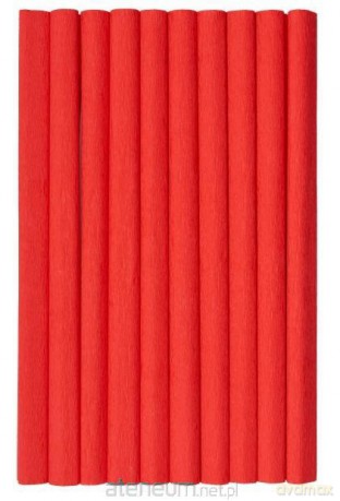 Bibuła marszczona czerwona 10szt 50x200cm HERLIZ