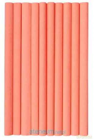 Bibuła marszczona łososiowa 10szt 50x200cm