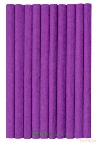 Bibuła marszczona purpurowa 10szt 50x200cm