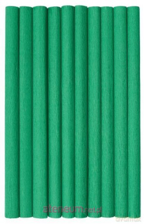 Bibuła marszczona zielony ciemny 10szt 50x200cm