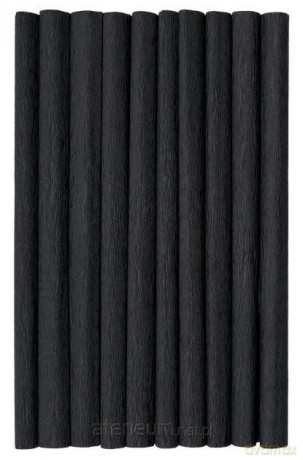 Bibuła marszczona czarna 10szt 50x200cm HERLIZ