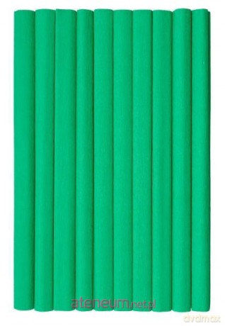 Bibuła marszczona zielona 10szt 50x200cm