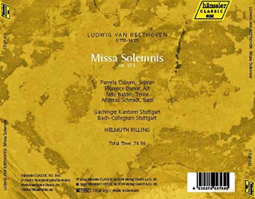 Bach-Collegium Stuttgart: Beethoven:Missa Solemnis [CD]