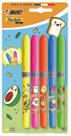 Zakreślacz Grip Neon Kawaii mix 5szt