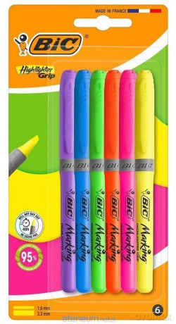 Zakreślacz Grip mix 6szt