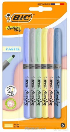 Zakreślacz Grip Pastel mix 6szt