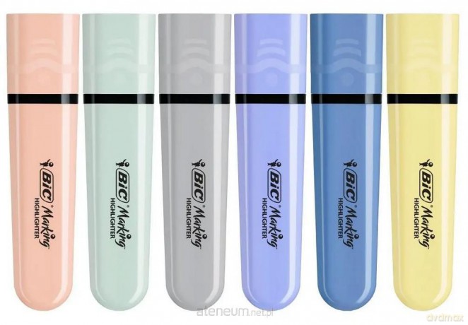 Zakreślacz Flat Pastel mix 6szt