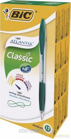 Długopis Atlantis Classic zielony (12szt)