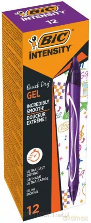 Długopis żelowy Quick Dry 0,7mm fiolet (12szt)