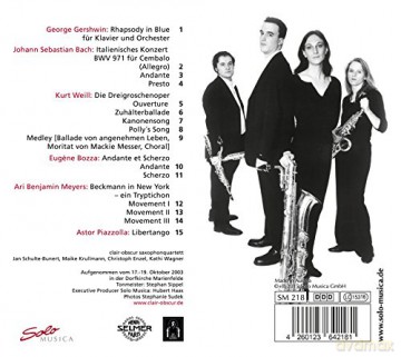 clair-obscur: Gershwin/Bach/Bozza/Weill  [CD]