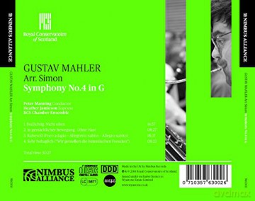 Heather Jamieson (soprano): Gustav Mahler Symphony No.4 in G [CD]