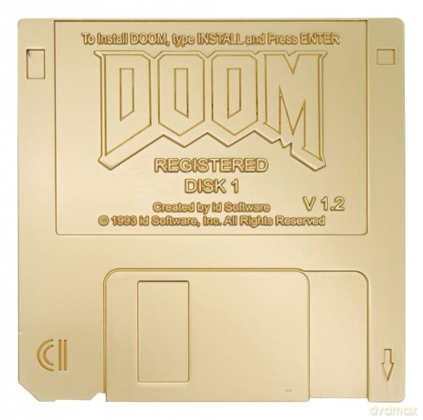 Doom Replik Floppy Disk Gold Plated Limited Edition