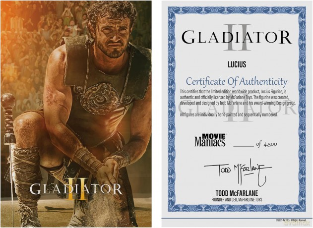 Gladiator II Movie Maniacs Action Figure Lucius 16 cm