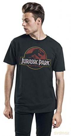 Jurassic Park T-Shirt Vintage Logo Size M