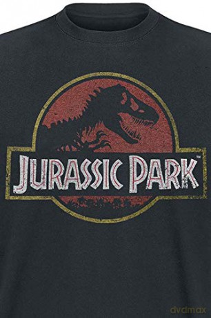 Jurassic Park T-Shirt Vintage Logo Size M