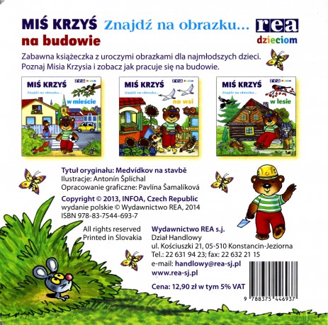 Na Budowie Miś Krzyś Znajdź Na Obrazku - Antonin Splichal (Twarda) [KSIĄŻKA]