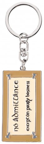 Lord of the Rings Keyring No Admittance Sign 6 cm