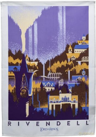 Lord of the Rings Tea Towel 2-Pack Rivendell & Hobbiton 70 cm