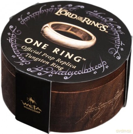 Lord of the Rings Tungsten Ring The One Ring (gold plated) Size 10