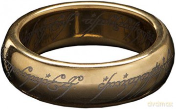 Lord of the Rings Tungsten Ring The One Ring (gold plated) Size 10