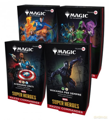 Magic the Gathering Marvel Super Heroes Commander Decks Case (4) italian