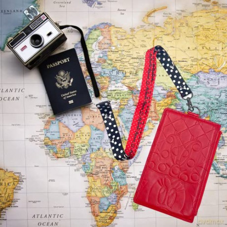 Minnie Mouse Lanyard with Pouch Passport Holder