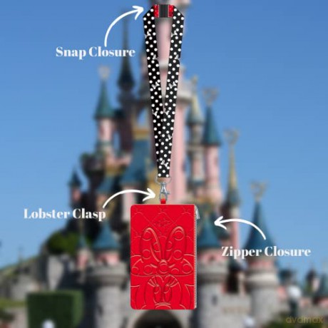 Minnie Mouse Lanyard with Pouch Passport Holder