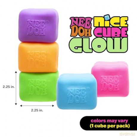 NeeDoh Squeeze Ball Nice Cube Glow (Glow in the Dark) 5 cm Display (12)