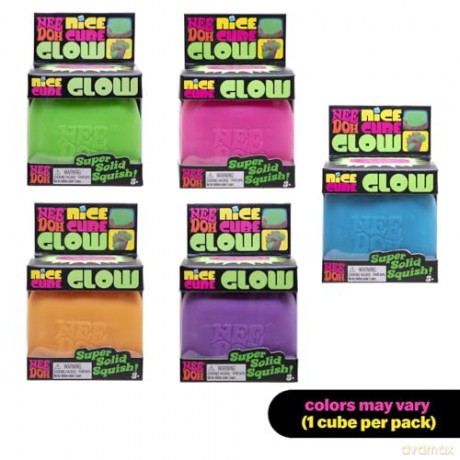 NeeDoh Squeeze Ball Nice Cube Glow (Glow in the Dark) 5 cm Display (12)