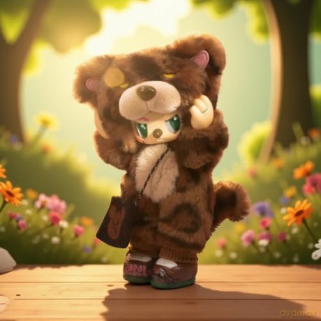Rebel Bears Plush Action Figures Blind Box Movable Series Display 18 cm (6)