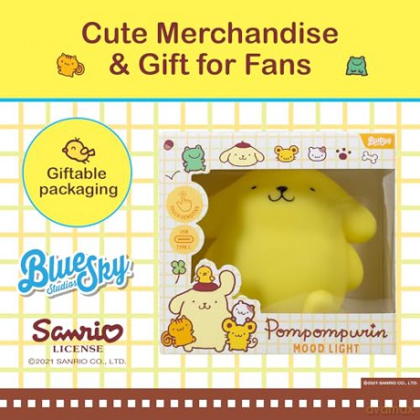 Sanrio Mood Lamp with USB-C Pompompurin 11 cm
