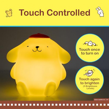 Sanrio Mood Lamp with USB-C Pompompurin 11 cm