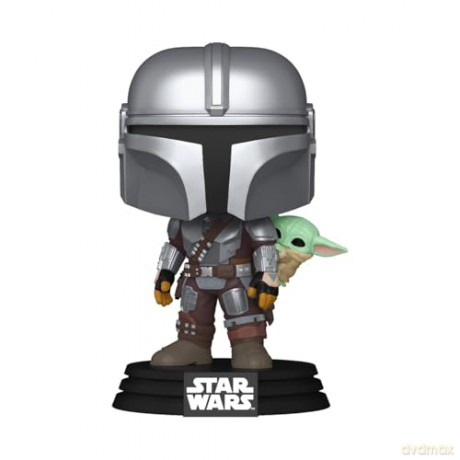 Star Wars: The Mandalorian and Grogu POP! Vinyl Bobblehead Figure The Mandalorian with Grogu 9 cm
